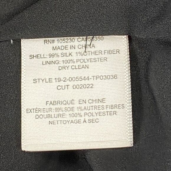 Joie Damein Halter Top Womens 0 Black Floral Metallic Threads Chiffon Sleeveless - Picture 9 of 16